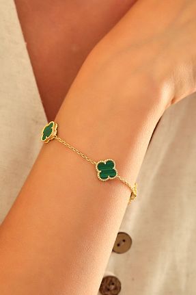 دستبند نقره طلائی زنانه 925 عیار AcestesDesign - کد 776287636