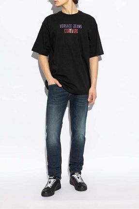 کفش اسنیکر مشکی مردانه بند دار Versace - کد 926339998