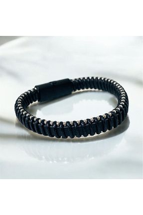 دستبند جواهر مشکی زنانه چرم xesha - کد 926353885