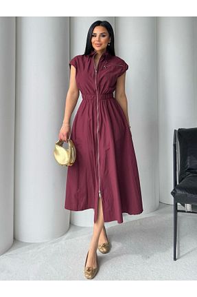 لباس زرشکی زنانه بافتنی HARMONY GLOBAL - کد 923242510