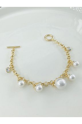 دستبند جواهر زرد زنانه مروارید DS DİAMONDSHOP - کد 926356017
