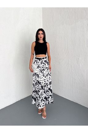 دامن مشکی زنانه ساتن ebru akten butik - کد 926353943