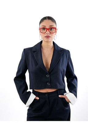 کت بلیزر سرمه ای زنانه Blazer MODA - کد 926352394