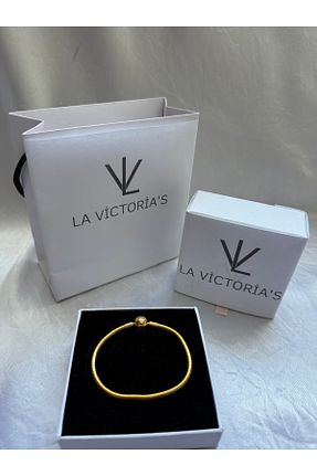 دستبند نقره زرد زنانه 925 عیار la victorias - کد 926371011