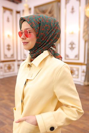 روسری قهوه ای پنبه ای Silk Home - کد 926364910