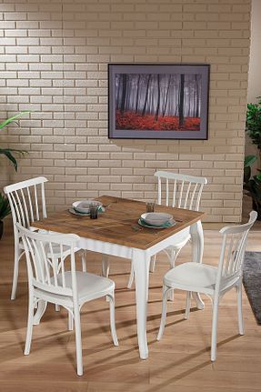 ست میز آشپزخانه سفید پلاستیک SANDALİE - کد 300298888