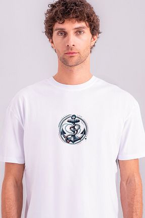 تیشرت سفید مردانه Relaxed Lebeni - کد 926366868
