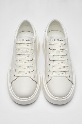 کفش اسنیکر سفید مردانه چرم اصل Lufian - کد 888692984