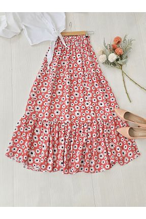 دامن صورتی زنانه ویسکون ENDAMIM - کد 848233434