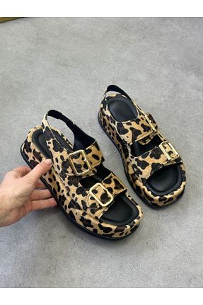 صندل رنگی زنانه پاشنه پر Meltem