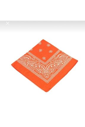 دستمال گردن نارنجی زنانه پنبه ای sema aksesuar - کد 680069049