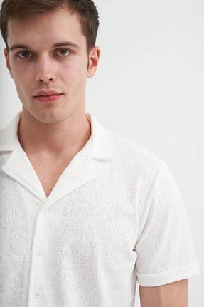پیراهن نباتی مردانه یقه پیراهنی Cazador - کد 926386018