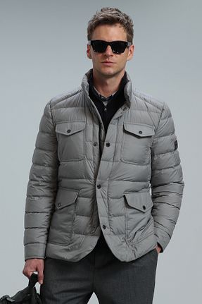 کاپشن طوسی مردانه رگولار Lufian - کد 758738737