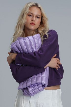 سوئیشرت بنفش زنانه ساده Lufian - کد 784227337