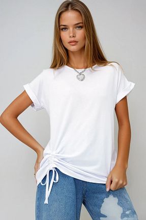 بلوز سفید زنانه ساده VAGGON - کد 926394611