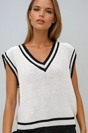 سوئیتر بژ زنانه بافتنی VAGGON - کد 926426842