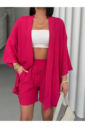 ست بالاتنه و پائین تنه صورتی زنانه بافت only moon - کد 926425964