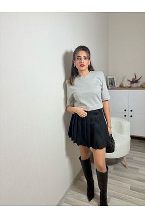دامن مشکی زنانه پارچه Misun butik - کد 926421339