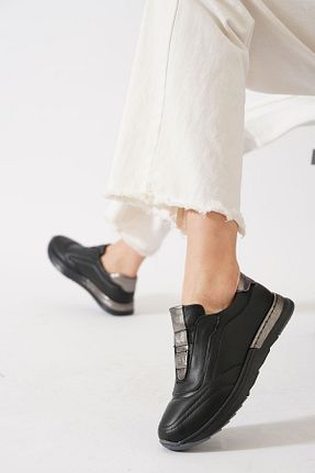 کفش اسنیکر مشکی زنانه چرم Moda Pie - کد 926583007