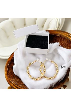 گوشواره غضروفی جواهر طلائی زنانه فلزی 1PARÇAMAVİ - کد 925132103