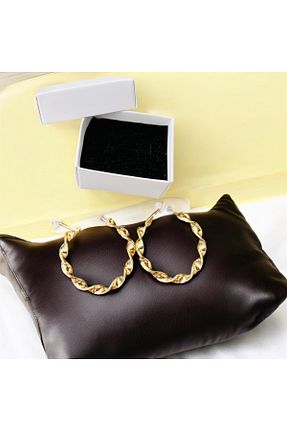 گوشواره غضروفی جواهر طلائی زنانه فلزی 1PARÇAMAVİ - کد 925132103