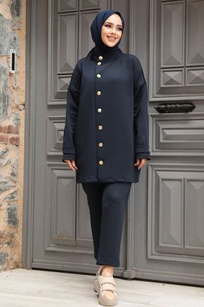 ست بالاتنه و پائین تنه حجاب بژ زنانه رگولار Neva Style - کد 860037910