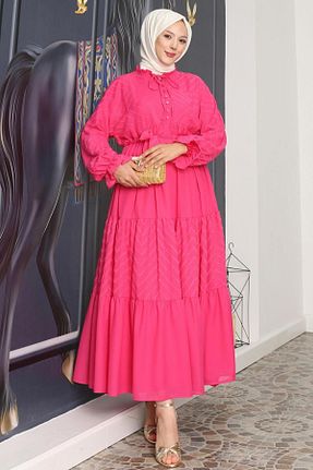 لباس حجاب صورتی زنانه رگولار Neva Style - کد 871326286