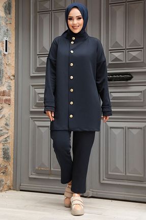 ست بالاتنه و پائین تنه حجاب بژ زنانه رگولار Neva Style - کد 860037910