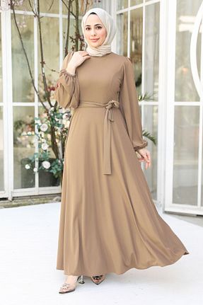 لباس حجاب قهوه ای زنانه رگولار Neva Style - کد 814845652