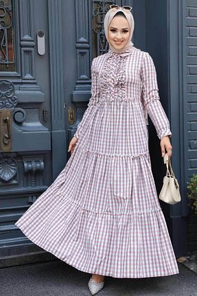 لباس حجاب صورتی زنانه رگولار Neva Style - کد 744559278