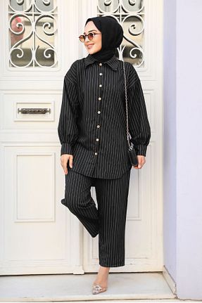 ست بالاتنه و پائین تنه حجاب مشکی زنانه رگولار Neva Style - کد 821325151