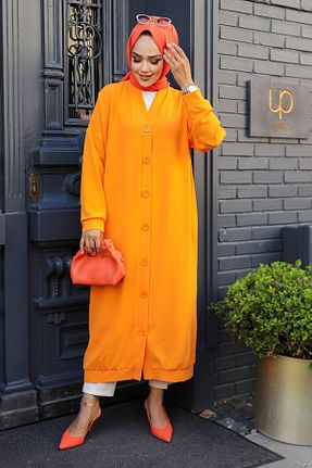 کلاه و ابایا نارنجی زنانه پلی استر Neva Style - کد 847746992