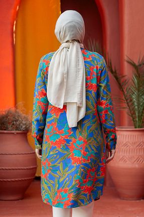 تونیک حجاب سرمه ای زنانه %100 پنبه Neva Style - کد 814772882