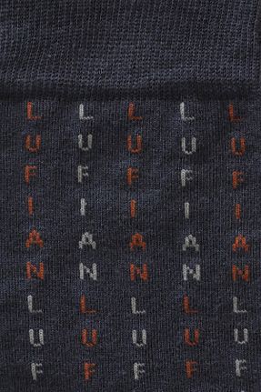 جوراب طوسی مردانه الاستین Lufian - کد 890429003