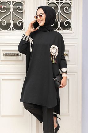 تونیک حجاب مشکی زنانه %100 پنبه Neva Style - کد 825546929