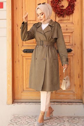 ترنچکت حجاب خاکی زنانه بدون آستر Neva Style - کد 852888515