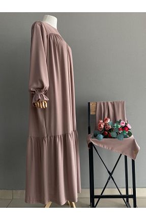 کلاه و ابایا بژ زنانه پنبه پلی استر bassell - کد 926441714