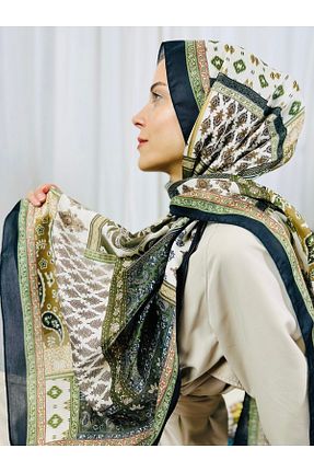 شال سبز زنانه پنبه ای kubbe - کد 926508739