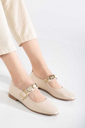 بابت بژ زنانه چرم لاکی Kartezyen - کد 926509871
