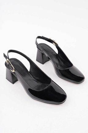 کفش پاشنه بلند کلاسیک مشکی زنانه چرم لاکی CİMİLİ SHOES - کد 926514918
