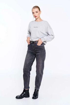 شلوار جین طوسی زنانه پاچه تنگ EUROFASHION - کد 926517219
