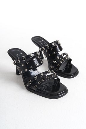 دمپائی مشکی زنانه چرم مصنوعی Liza Shoes - کد 926517643