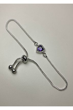 دستبند استیل (فولاد) بنفش زنانه استیل ضد زنگ Tixy Pixy - کد 926517784