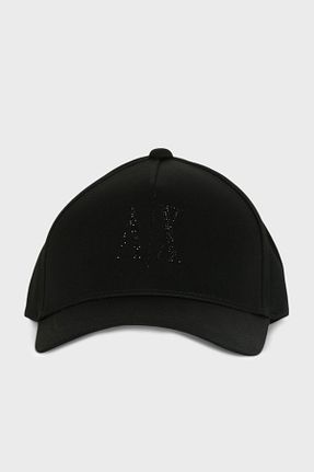 کلاه مشکی زنانه پنبه ای Armani Exchange - کد 926642381