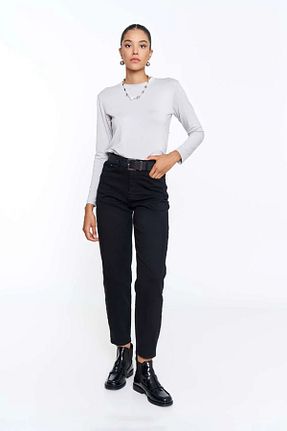 شلوار مشکی زنانه پاچه ساده EUROFASHION - کد 926536475