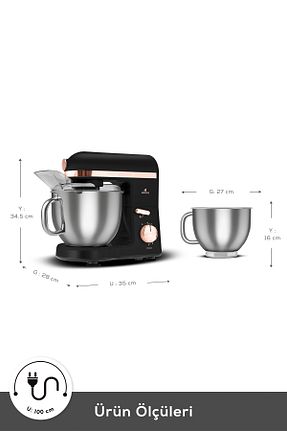 میکسر و ست میکسر مشکی 1501 - 2200 Watt Karaca - کد 685591805