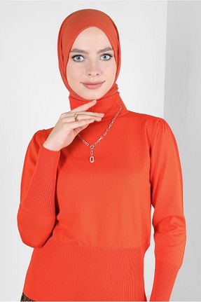 شال نارنجی زنانه پلی استر Alvina - کد 791736132