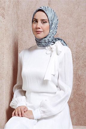 روسری طوسی پلی استر Alvina - کد 857789288