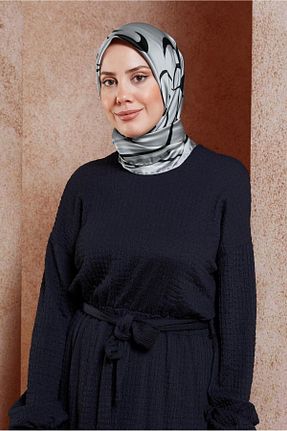 روسری طوسی پلی استر Alvina - کد 858069866