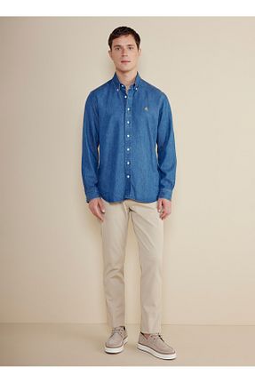 شلوار بژ مردانه پاچه ساده BROOKS BROTHERS - کد 926544656